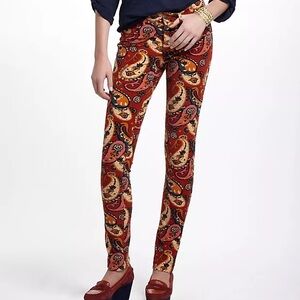 Anthropologie Pilcro Paisley Print Corduroy Jeans